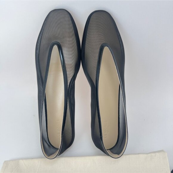 Le Monde Beryl Luna Mesh Slippers Black Ballet Flats Women Size 41 - Picture 4 of 15